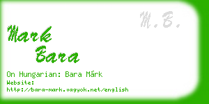 mark bara business card