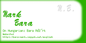 mark bara business card